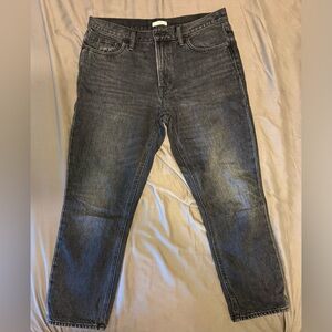 Vince Tomboy Low Rise Crop Denim Jeans Women’s Size 30 Faded Black Wash